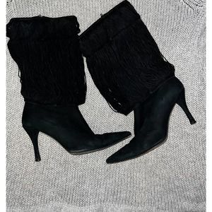 BCBG Maxazria Suede Fringe Boot size 9B